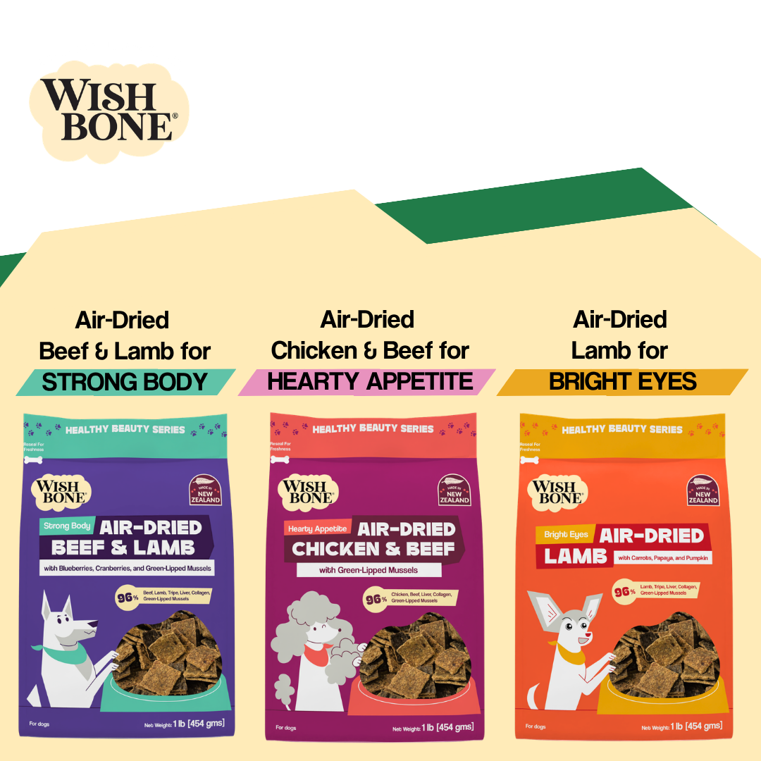 Wishbone Air-Dried Ocean Fish & Lamb Recipe Dog Food - 454g