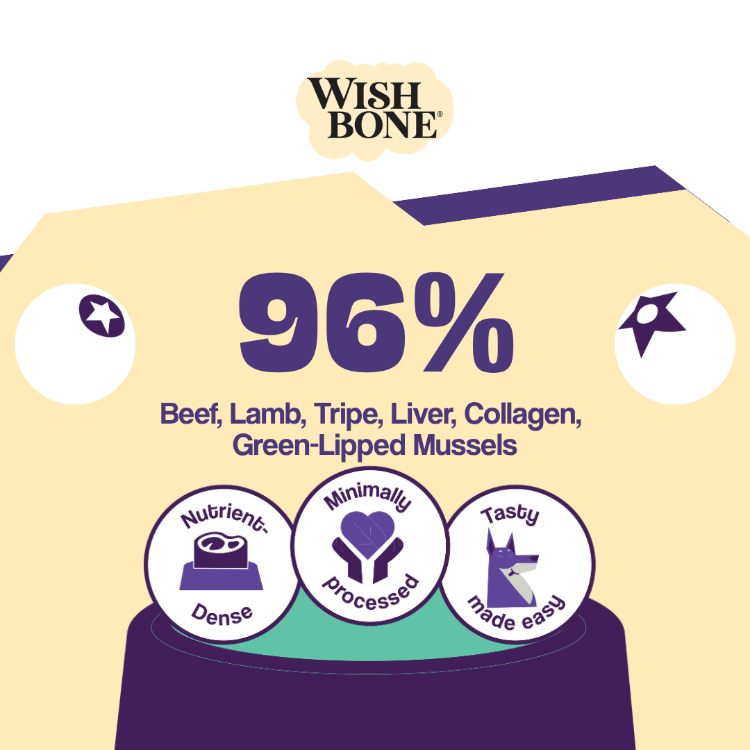 Wishbone Air-Dried Beef & Lamb Recipe Dog Food - 454g