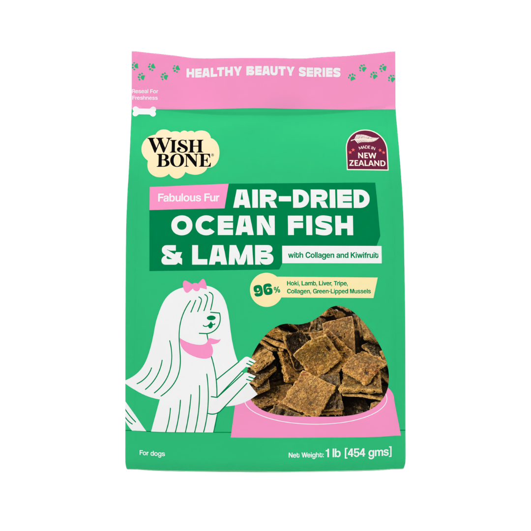 Wishbone Air-Dried Ocean Fish & Lamb Recipe Dog Food - 454g
