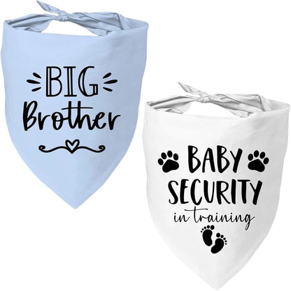 2 Pack Dog Pregnancy Announcement Bandanas Blue Pink Gender Reveal