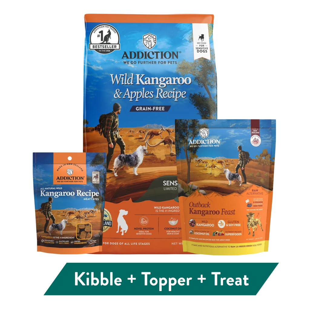 Addiction Kangaroo Dog Food & Treats Bundle