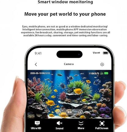 2K HD Aquarium WiFi Camera with Night Vision & Smart Monitoring