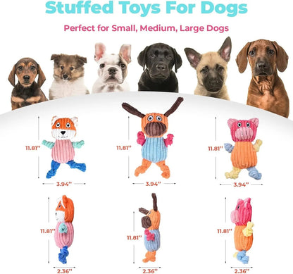 3-Pack Plus Chew Dog Squeaky Toys for Small Medium Large Dogs
