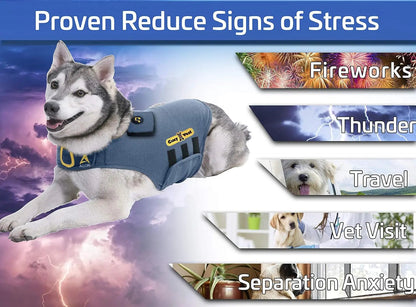 3-in-1 Dog Anxiety Vest with Music & Aromatherapy Calming Coat XXS–XXL