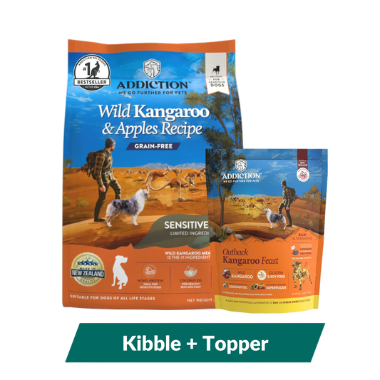 Addiction Outback Kangaroo Feast & Wild Kangaroo & Apples Dry Dog Food Bundle
