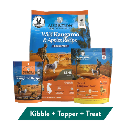 Addiction Kangaroo Dog Food & Treats Bundle