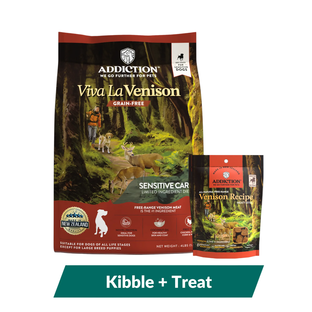 Addiction Viva La Venison Dog Food & Treats Bundle