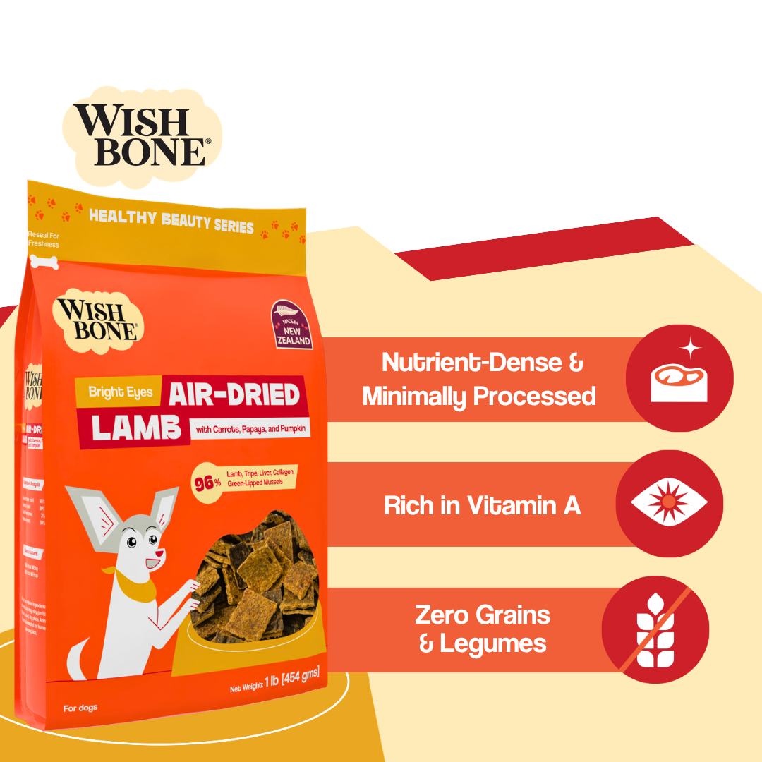 Wishbone Air-Dried Lamb Recipe Dog Food - 454g