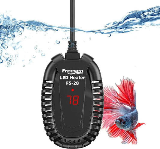 50W Submersible Aquarium Heater with External Temp Controller for Betta, Turtle, Fresh & Saltwater, 1-10 Gal