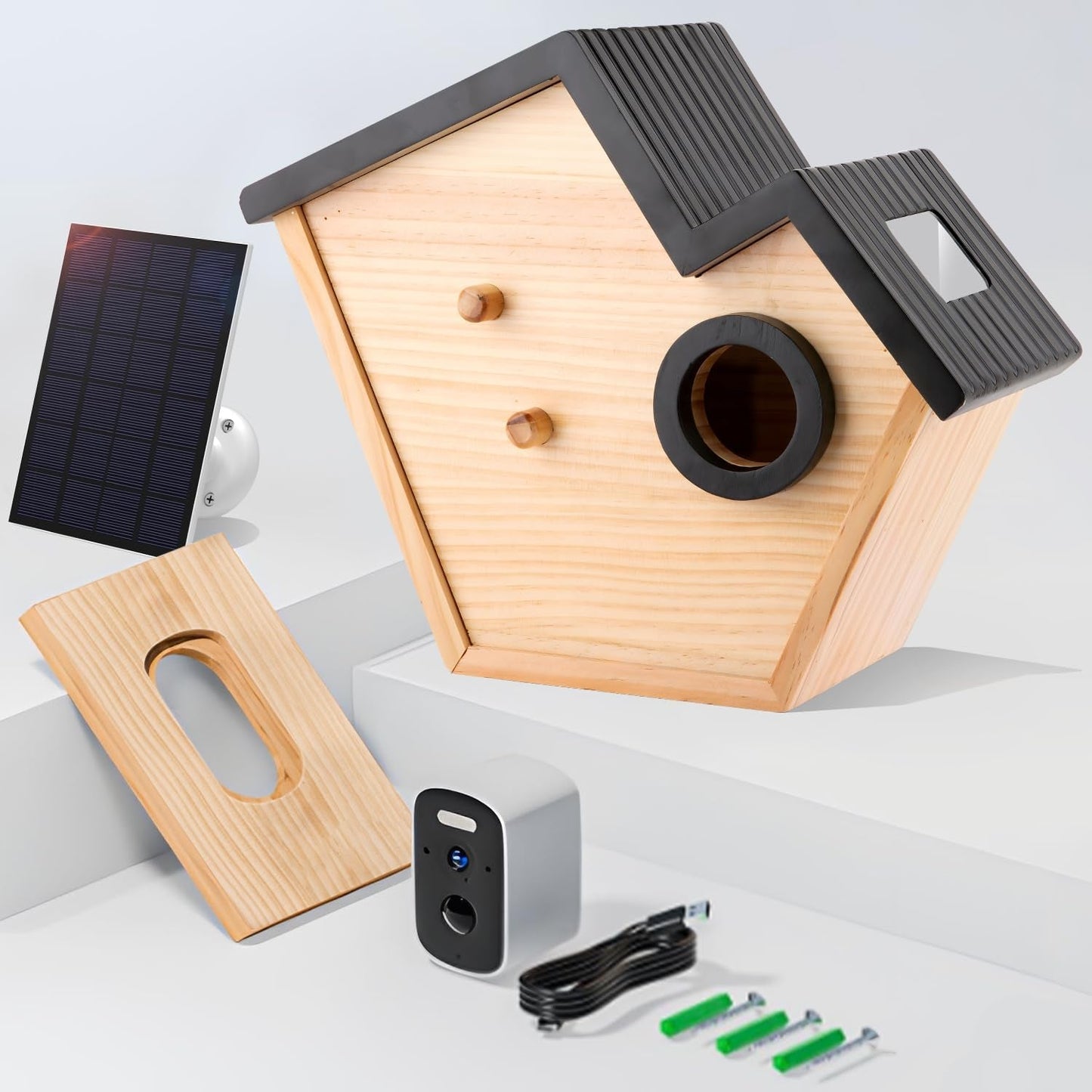 Bird House Camera Solar WiFi Smart Birdhouse HD Motion Detection 32GB