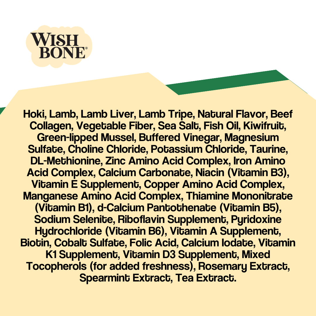 Wishbone Air-Dried Ocean Fish & Lamb Recipe Dog Food - 454g