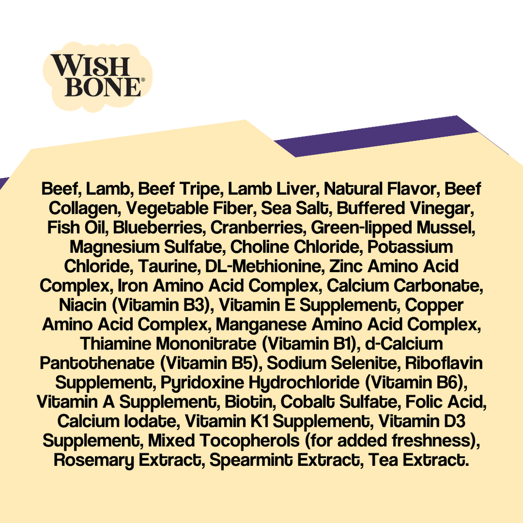 Wishbone Air-Dried Beef & Lamb Recipe Dog Food - 454g