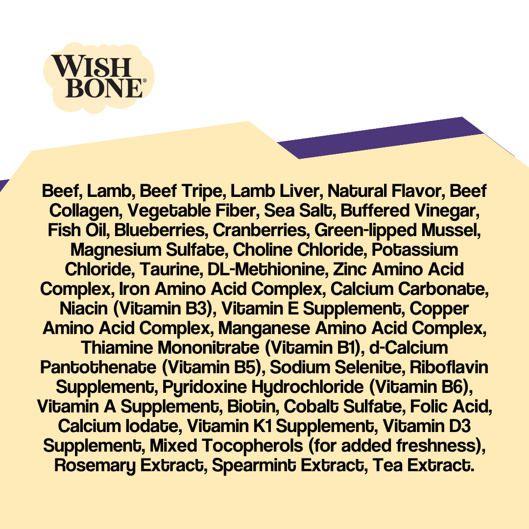 Wishbone Air-Dried Beef & Lamb Recipe Dog Food - 454g