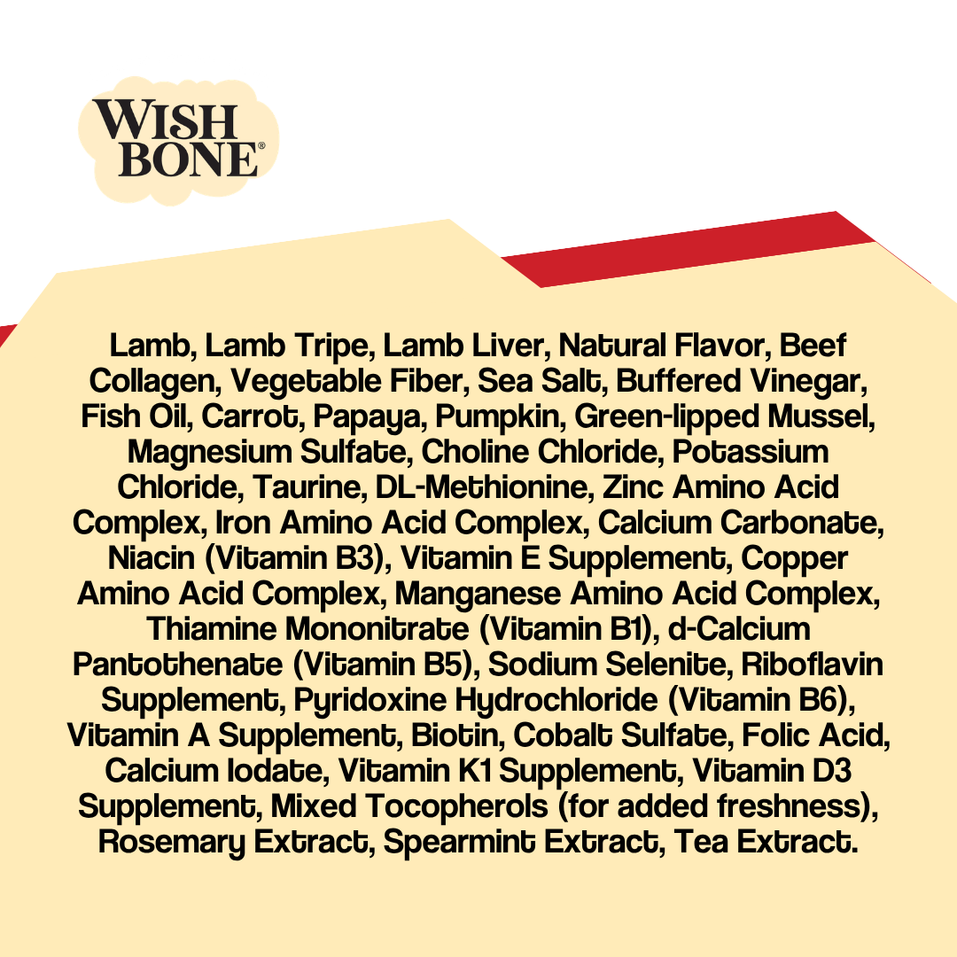 Wishbone Air-Dried Lamb Recipe Dog Food - 454g
