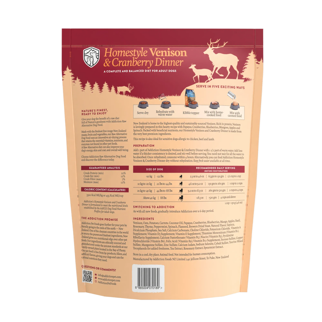 Homestyle Venison & Cranberry Dinner Air-Dried Dog Food