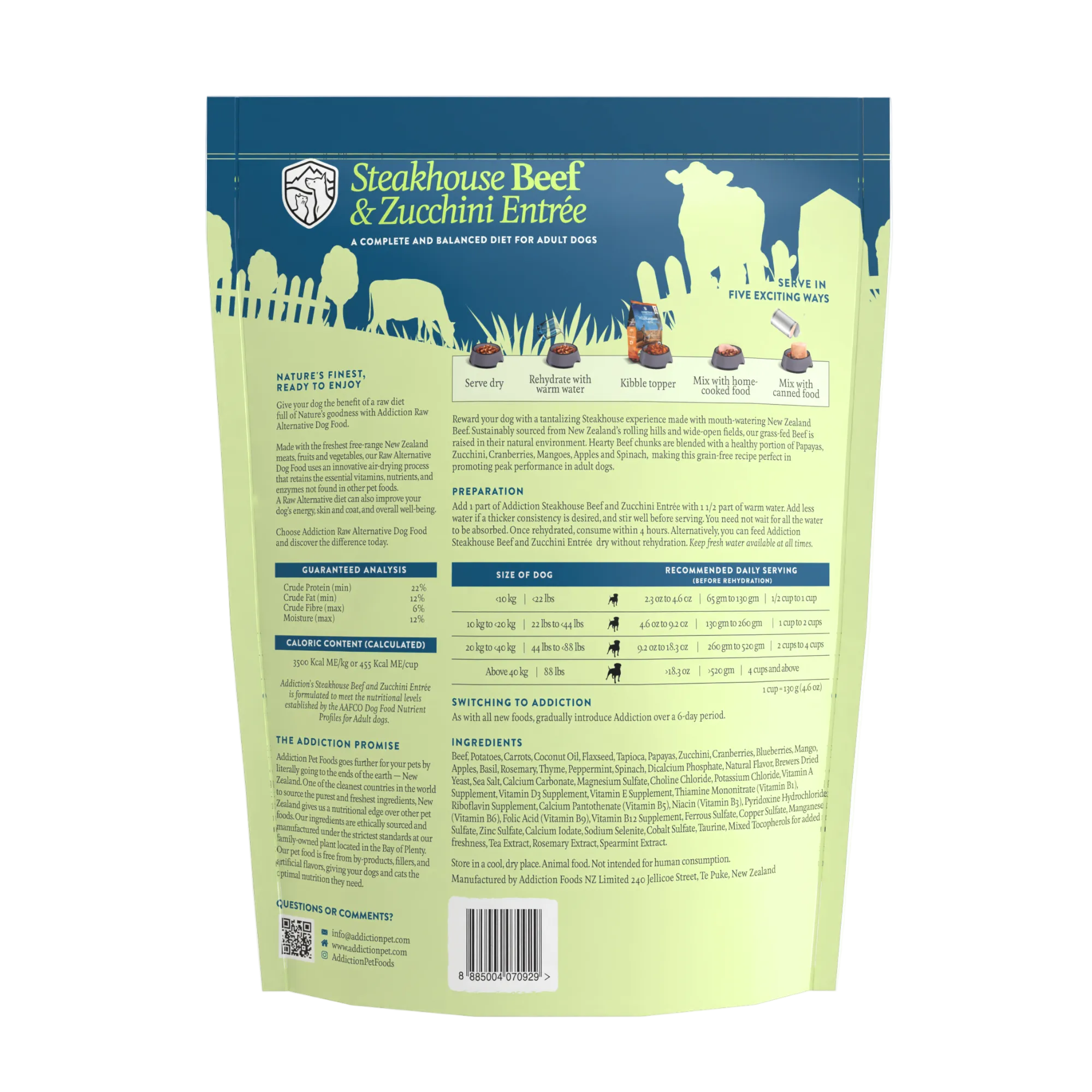 Steakhouse Beef & Zucchini Air-Dried Dog Food