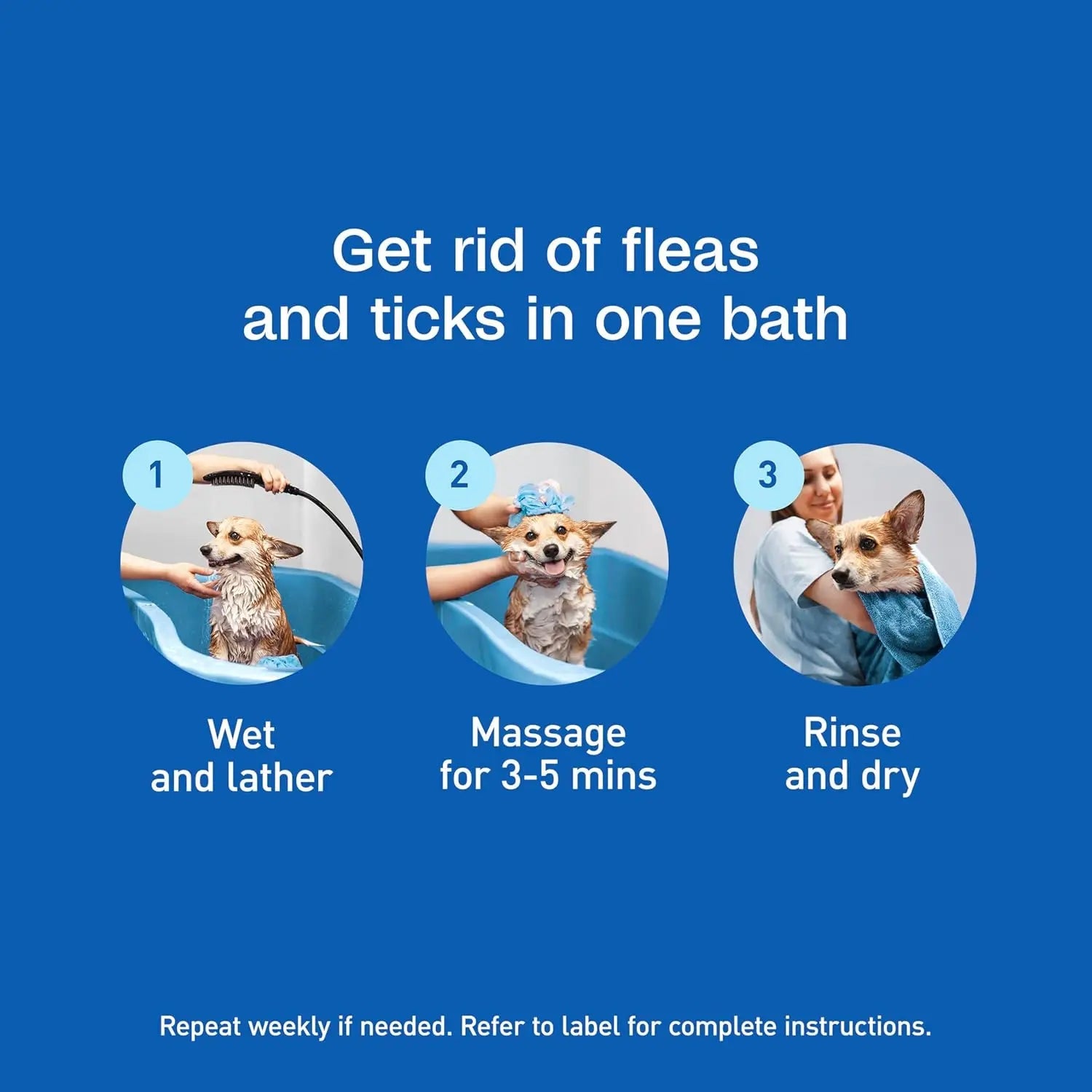 Adams Plus Flea & Tick Shampoo with Precor IGR – Kills Fleas, Ticks & Lice, 12 oz