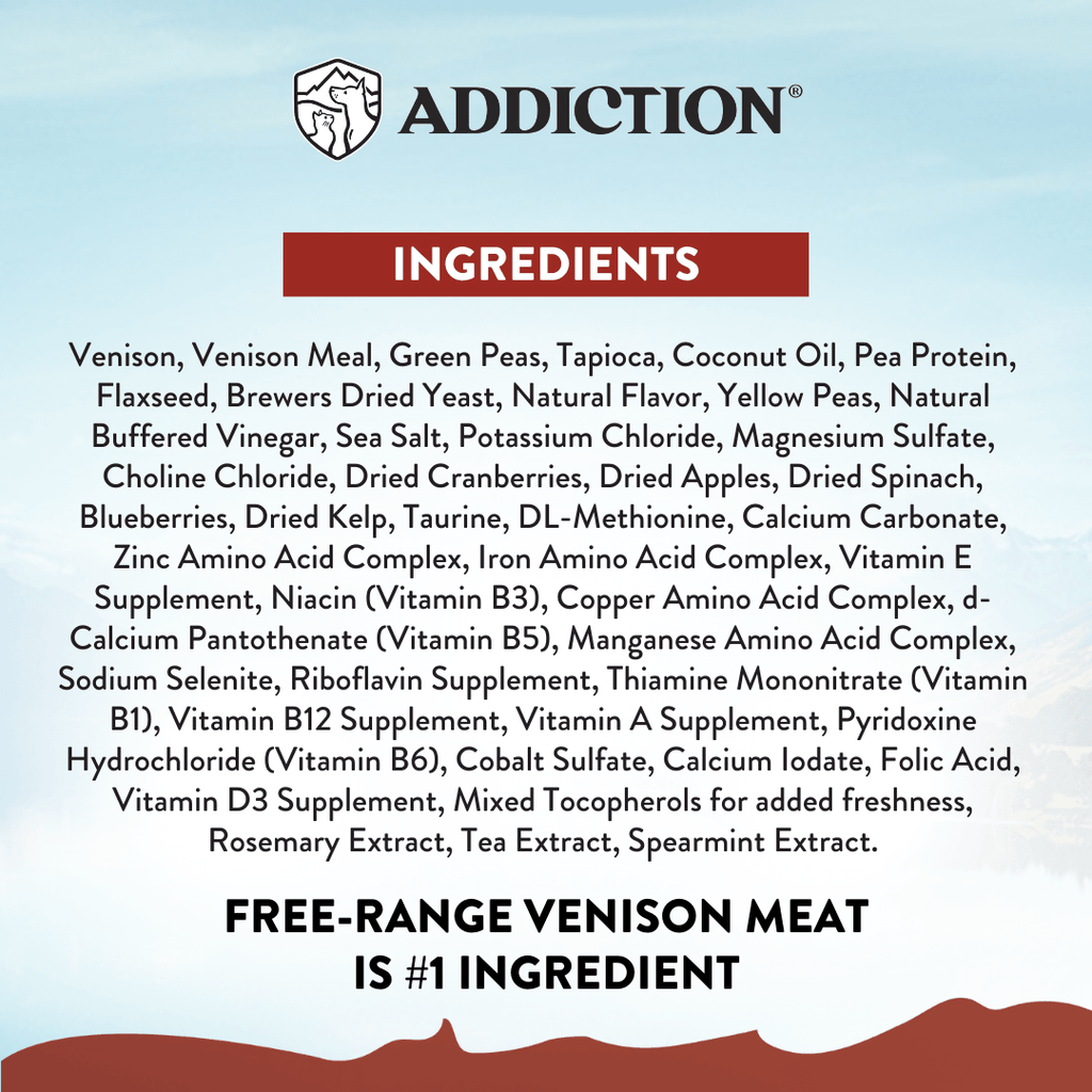 Addiction Viva La Venison Dog Food & Treats Bundle