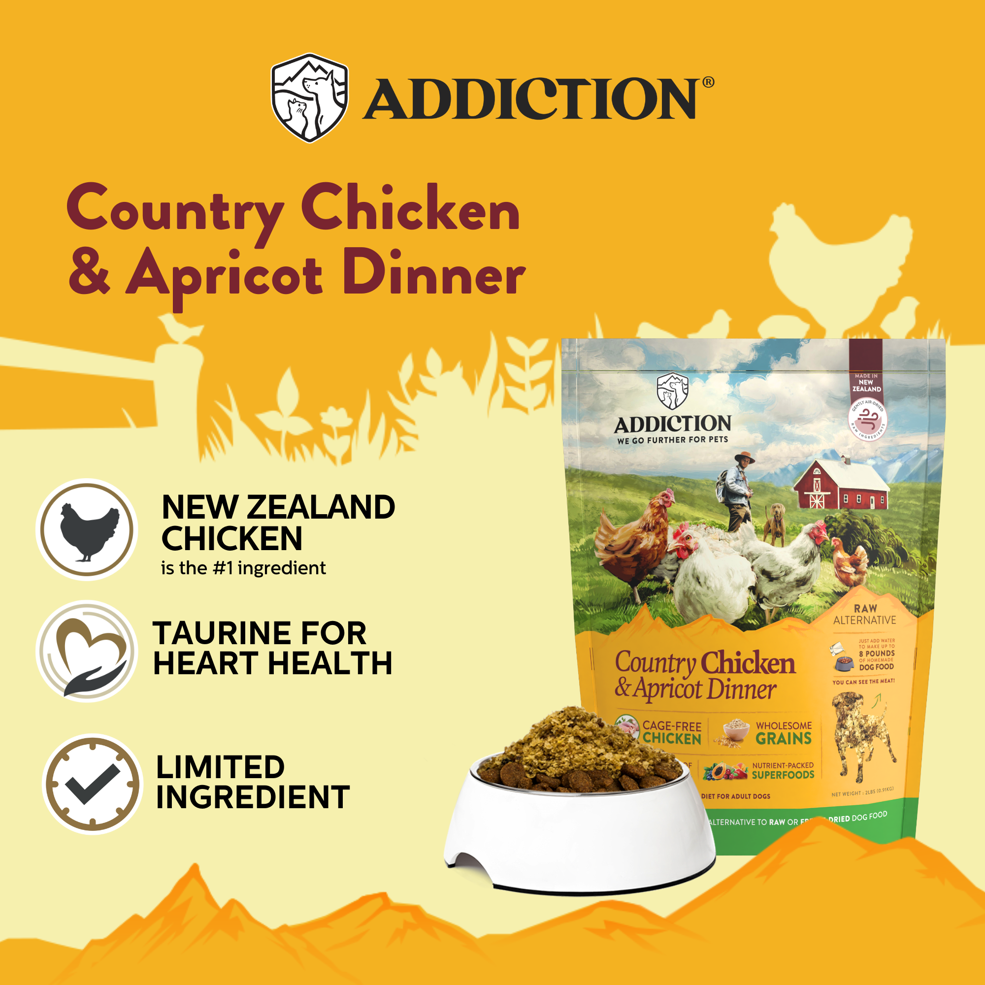 Country Chicken & Apricot Air-Dried Dog Food