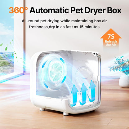 Automatic Pet Dryer Box 75L App Control Quiet Cat Dog Dryer