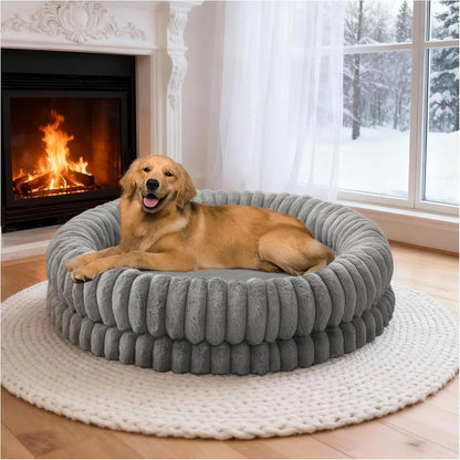 BALANCE Luxury Donut Dog Bed | Orthopedic Calming Round Bed (Washable)