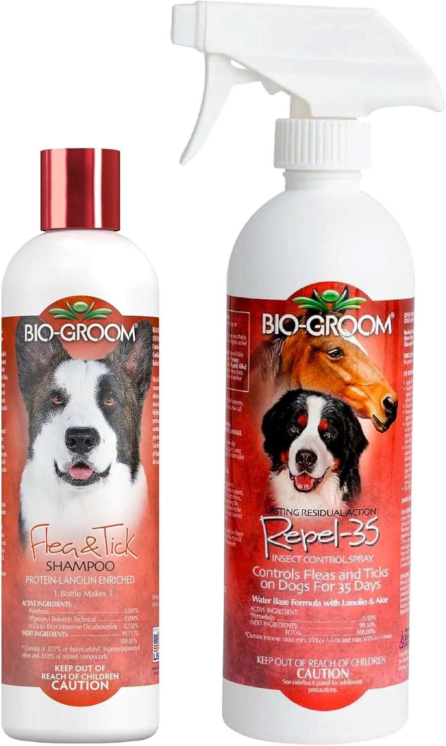 Bio-Groom Shampoo & Repel Combo – Natural 2-Pack