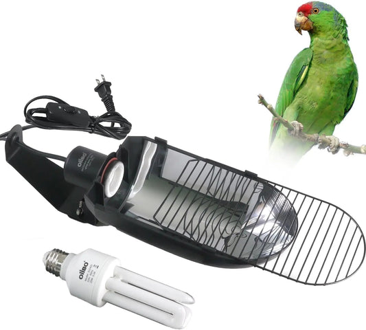 Bird Cage UVB Light Fixture Kit 20W UVA UVB Lamp for Aviary Health