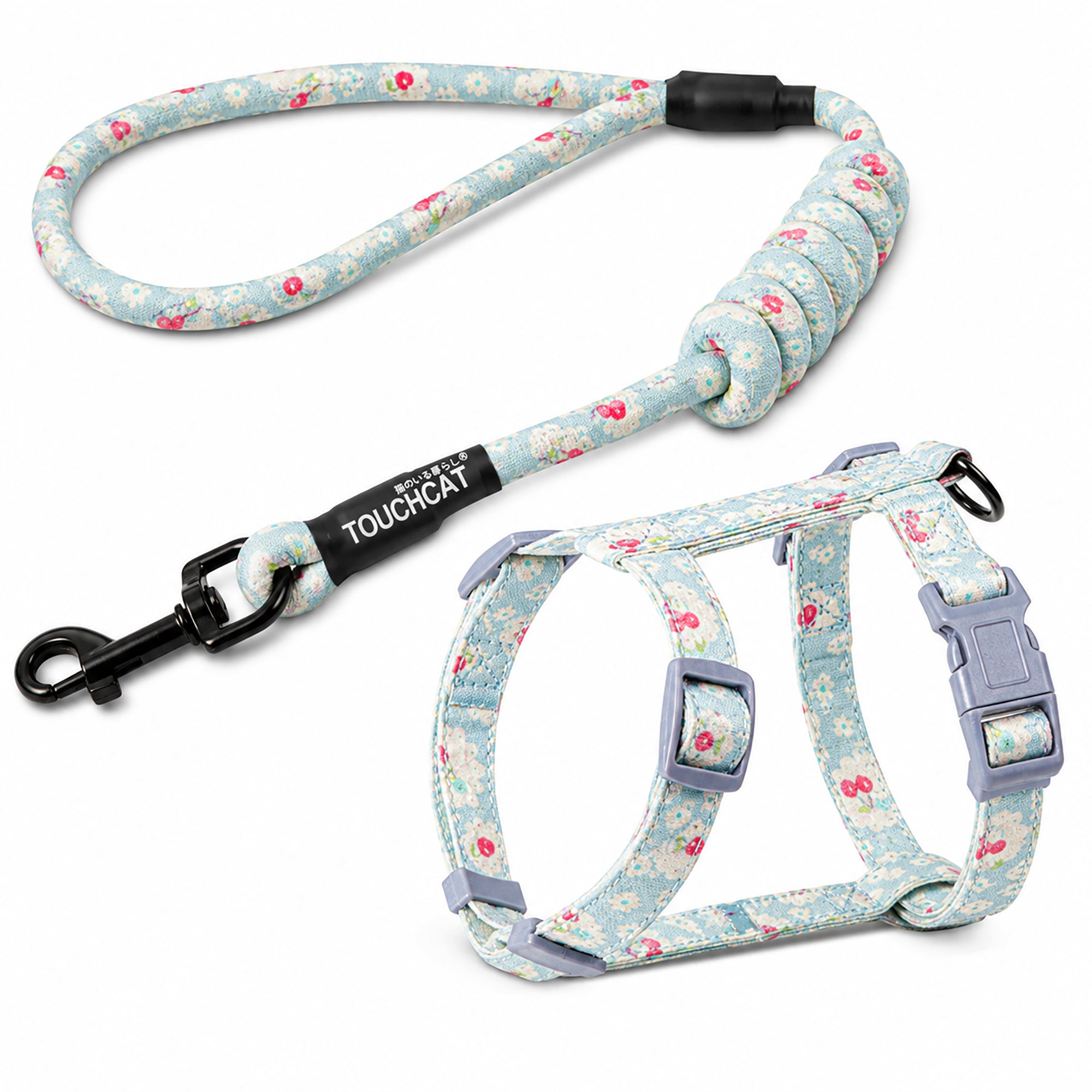 Touchcat 'Radi-Claw' Durable Cable Cat Harness and Leash Combo