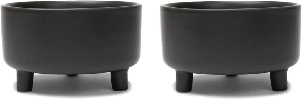 Ceramic Cat & Dog Pet Bowl, Elevated Stoneware Feeder, Dishwasher Safe