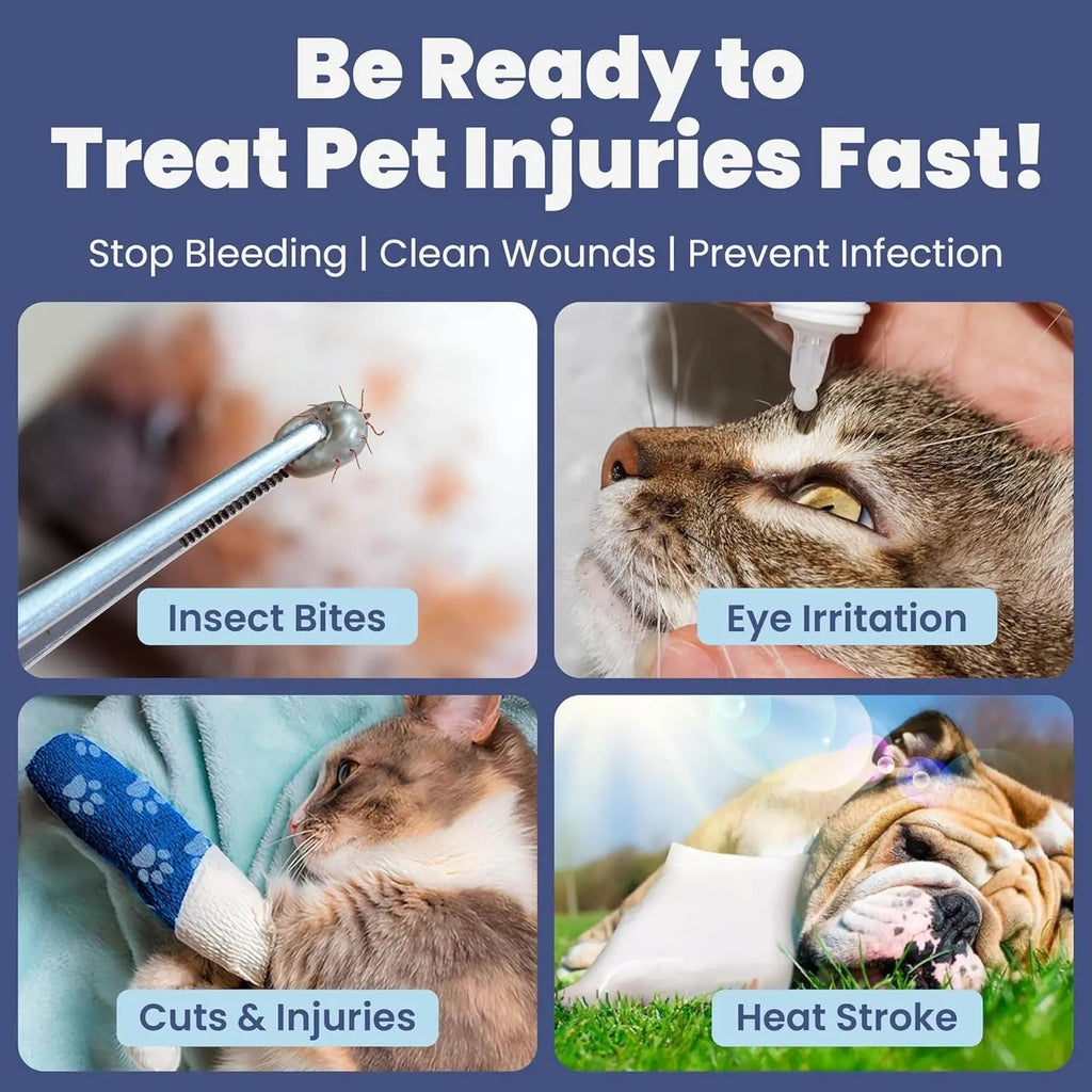 Dog & Cat First Aid Kit Vet Approved Emergency Supplies Travel Home RV