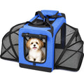 Pet Life ®  'Hounda Accordion' Metal Framed Soft-Folding Collapsible Dual-Sided Expandable Pet Dog Crate