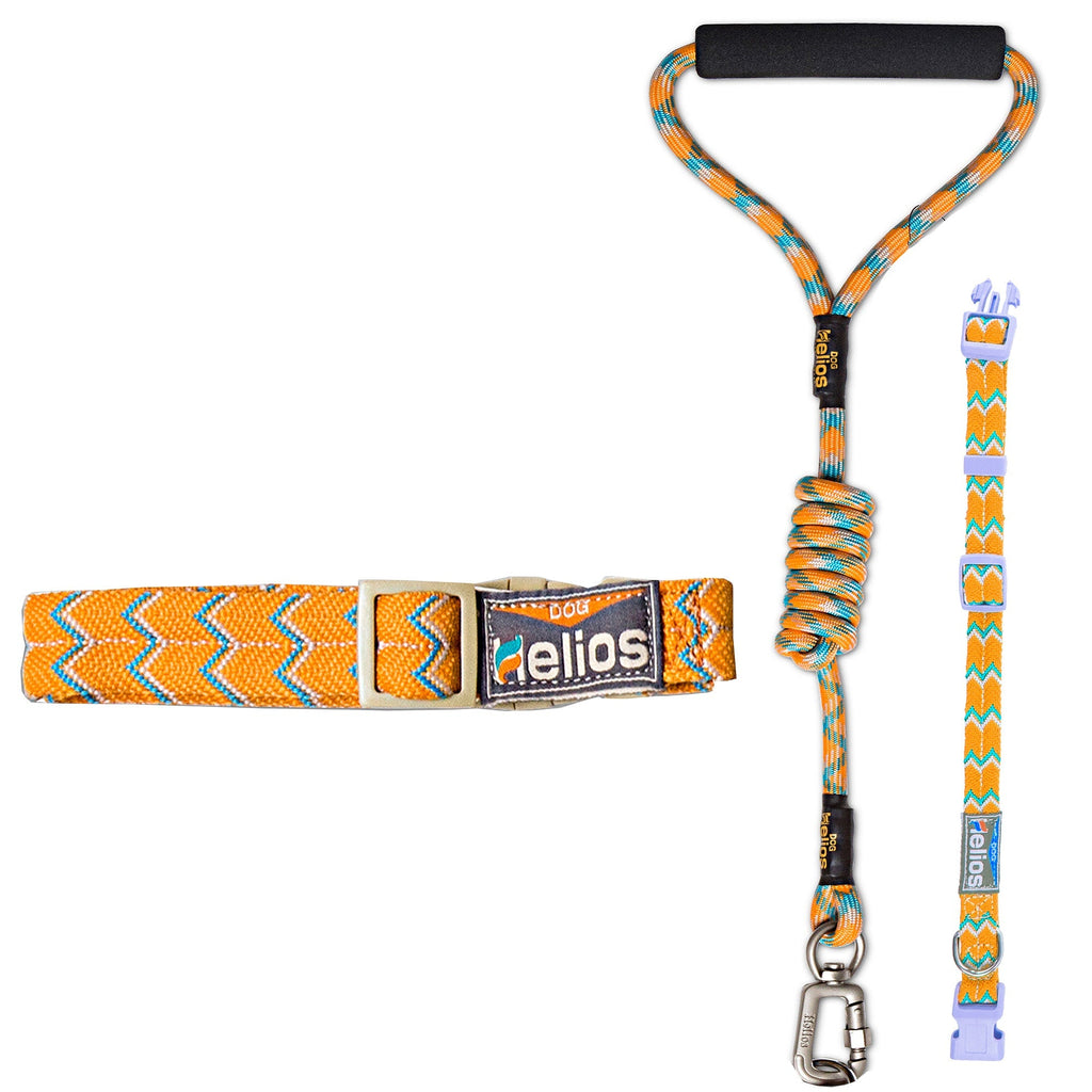 Dog Helios ® 'Dura-Tough' 2-in-1 Reflective Adjustable Fashion Dog Leash and Collar