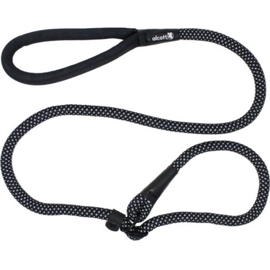 Alcott Slip Rope Leash Black (5ft x 3/4")