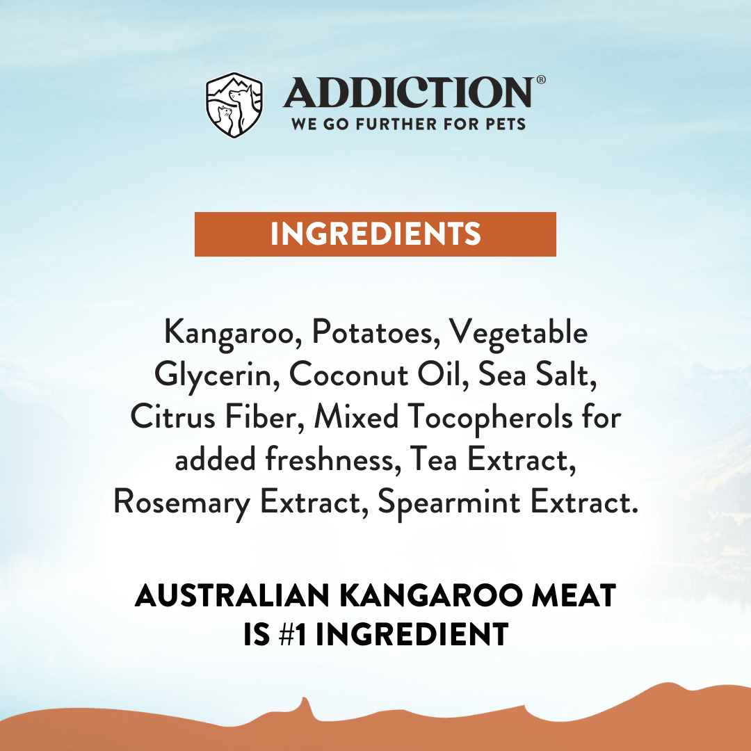 Addiction Wild Kangaroo Dry Dog Food & Meaty Bites Dog Treats Bundle
