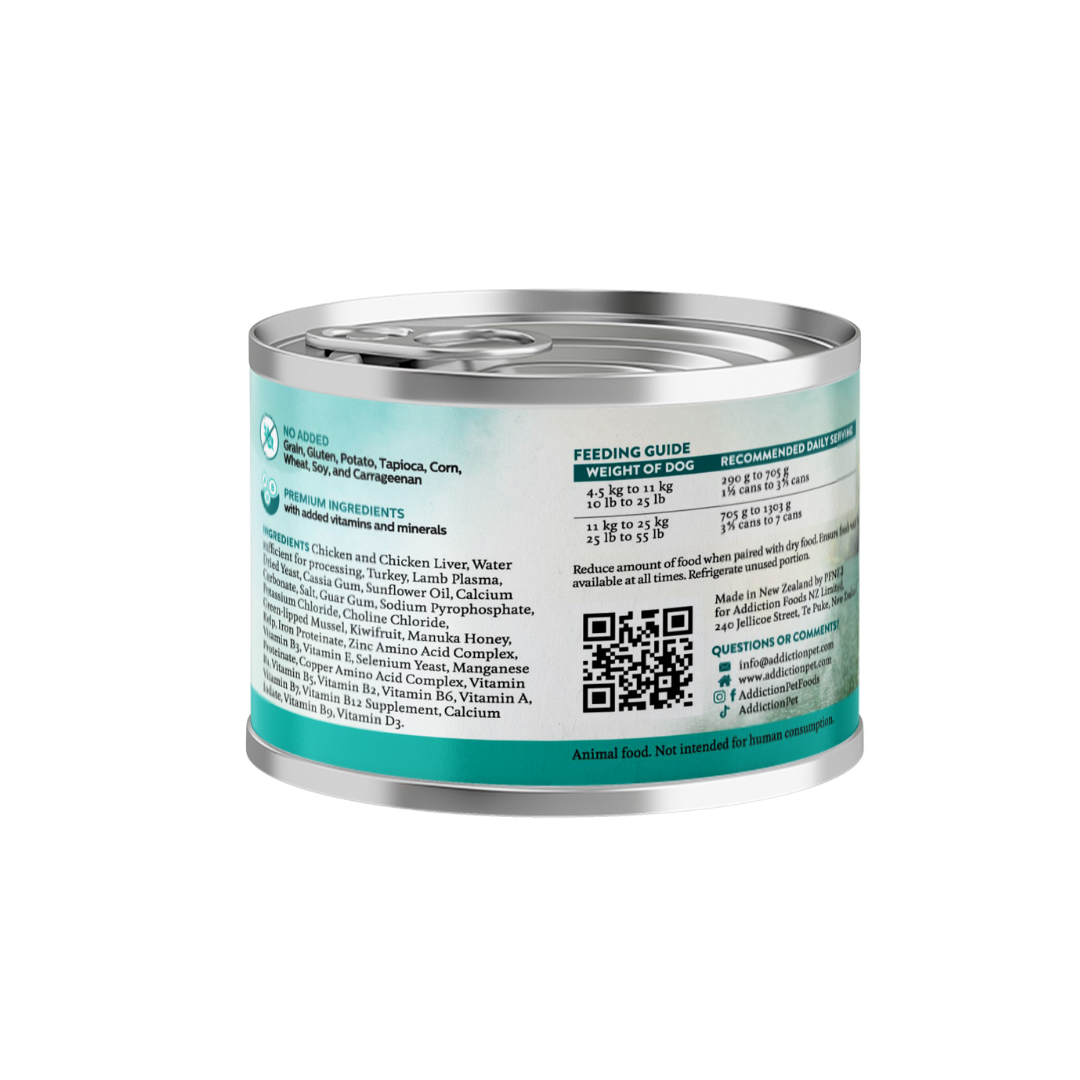Wild Islands Island Chicken & Turkey Recipe Premium Grain-free Canned Dog Food 185g