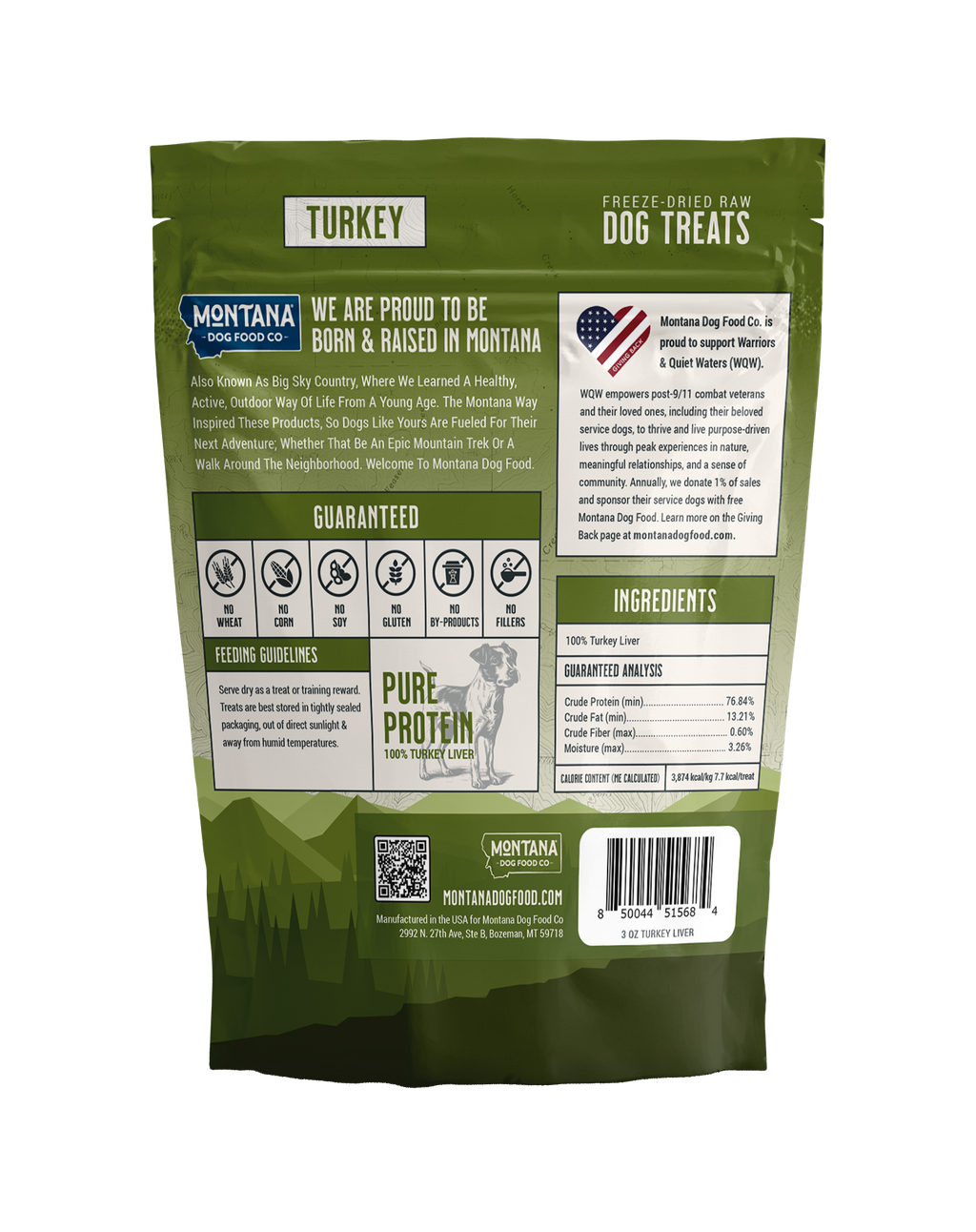 Turkey Heart Freeze-dried Raw Trail Snacks (Treats) for Dogs 3oz