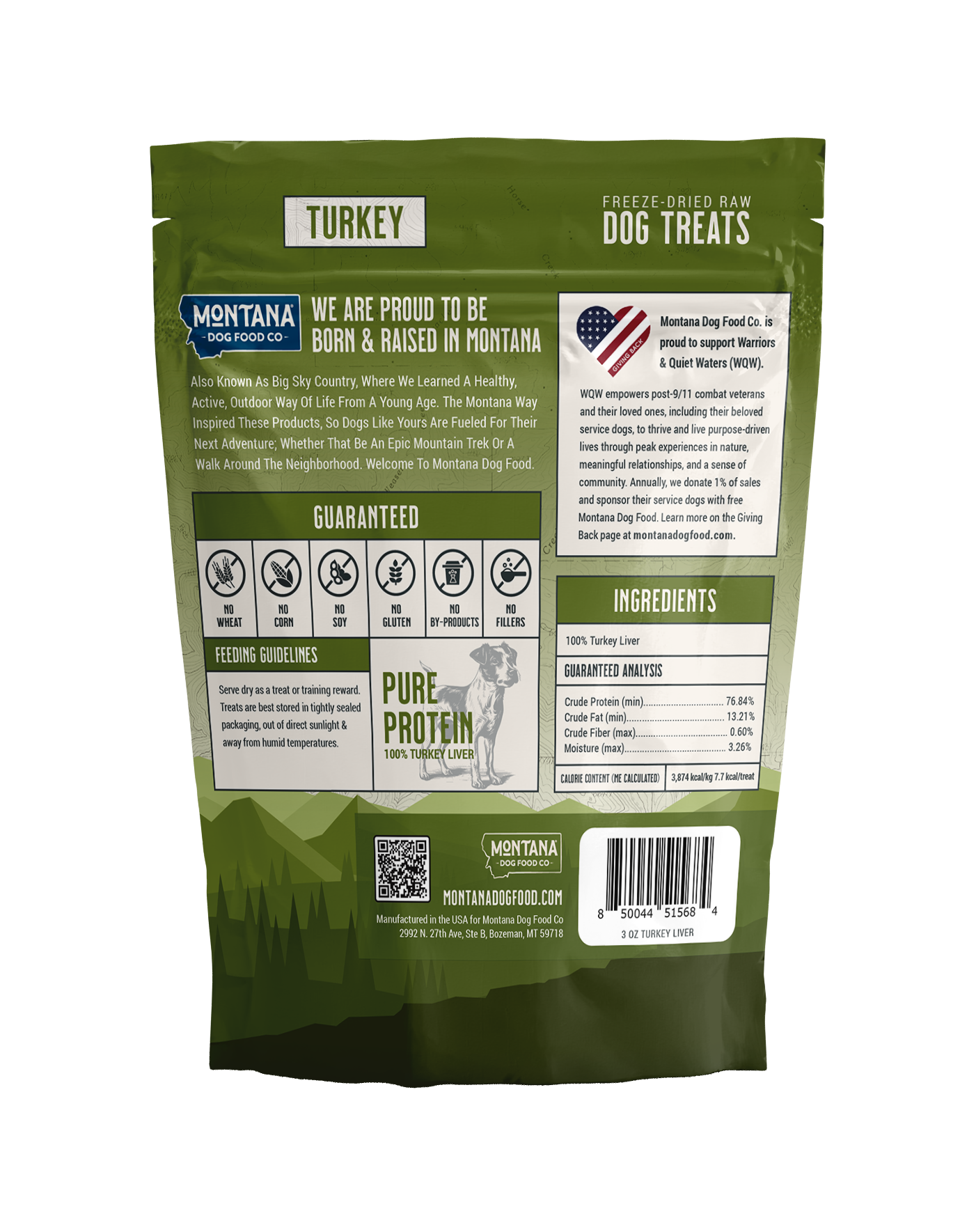 Turkey Heart Freeze-dried Raw Trail Snacks (Treats) for Dogs 3oz