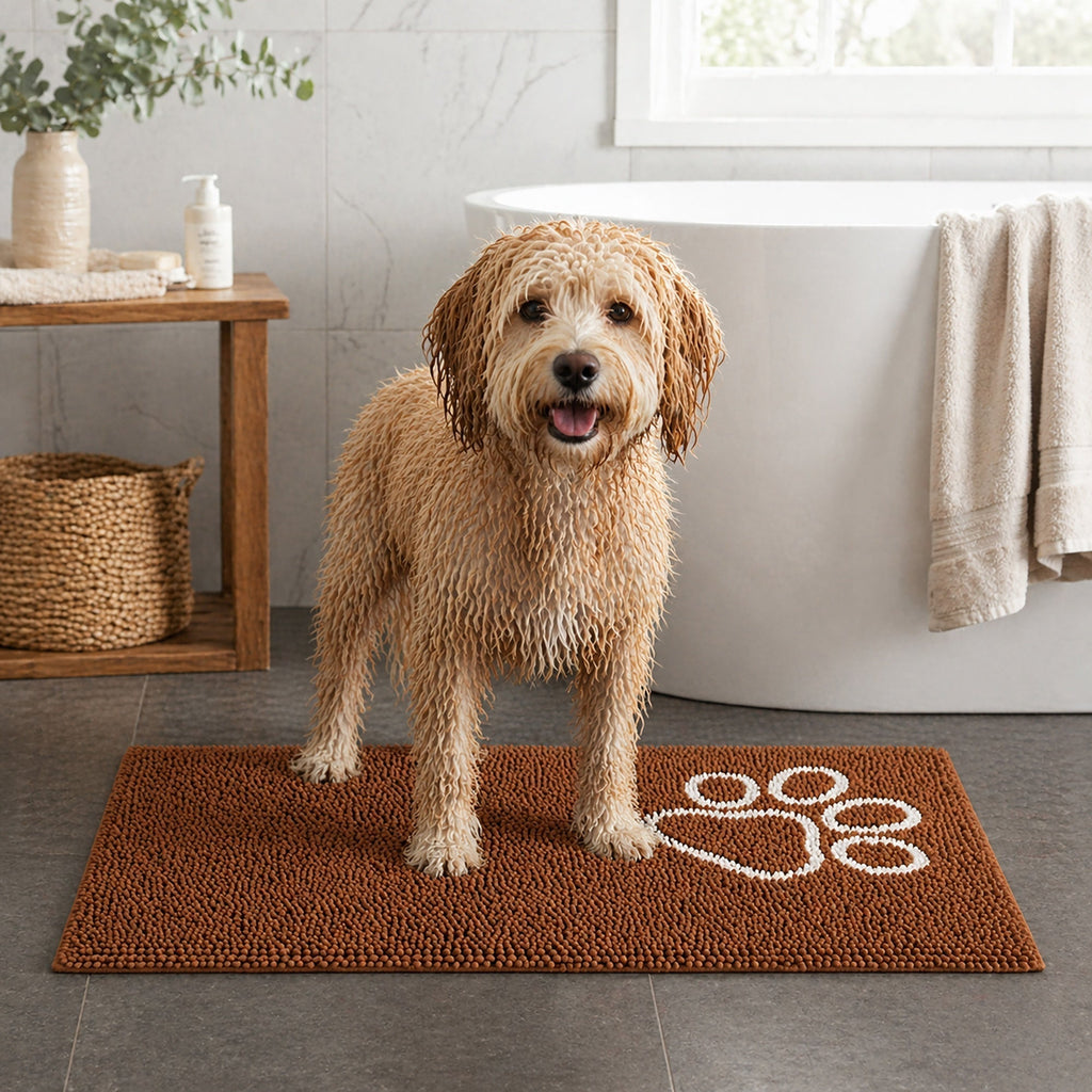 Pet Life ® 'Fuzzy' Quick-Drying Anti-Skid and Machine Washable Dog Mat
