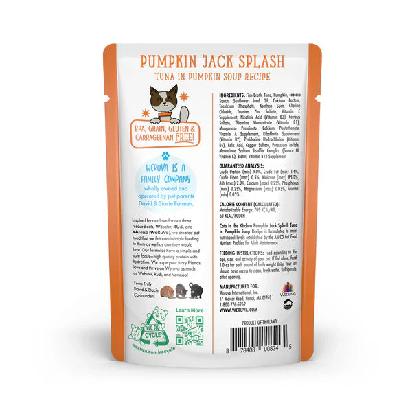 Cats in the Kitchen Pumpkin Jack Splash Tuna in Pumpkin Soup (3oz)