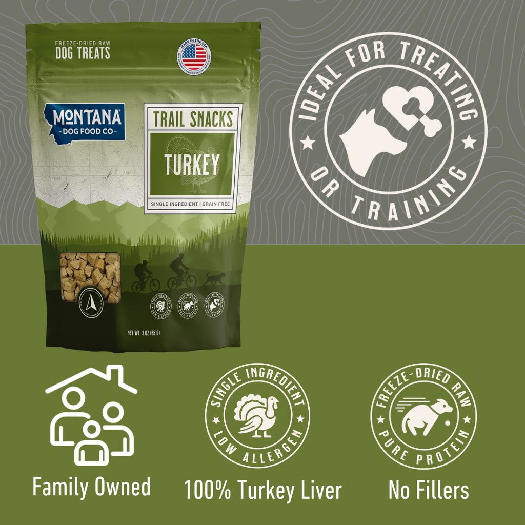 Turkey Heart Freeze-dried Raw Trail Snacks (Treats) for Dogs 3oz