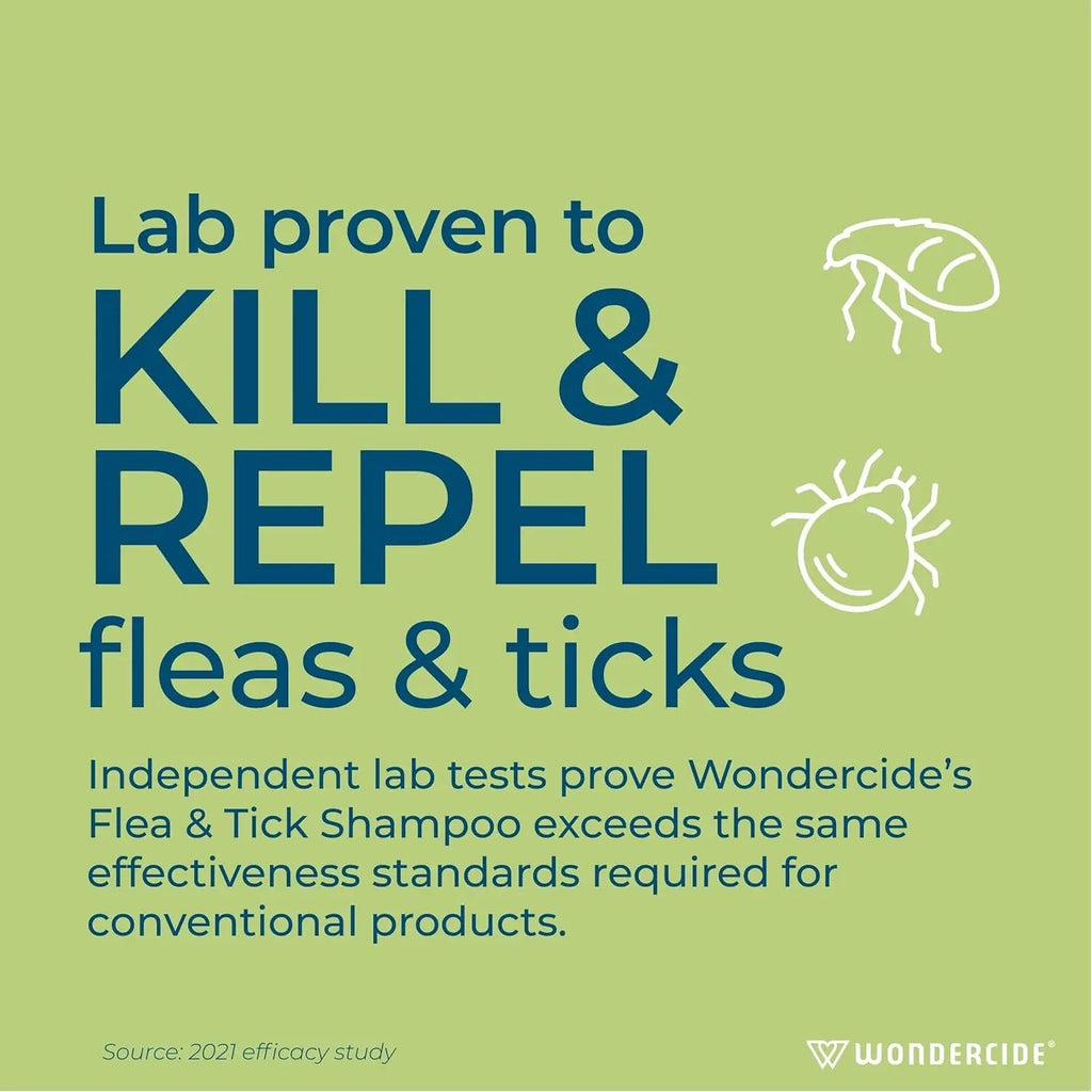 Wondercide Tick & Flea Shampoo for Dogs & Cats, Natural Essential Oils, 12 oz